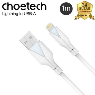 Choetech XAL0003 USB-A To Lightning Cable Kabel Cas HP Apple iPhone 1M White