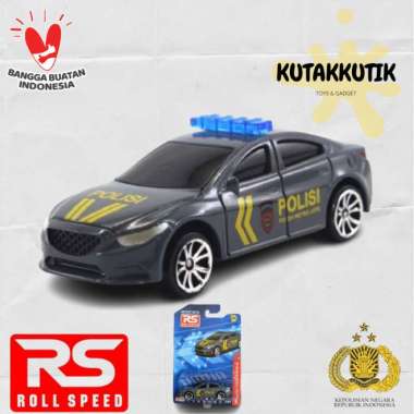 Mainan Mobil Polisi Indonesia Diecast RS Roll Speed 1:64 Mobil Sedan Mazda 6 Polisi City Car Sabhara
