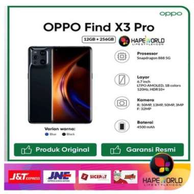 OPPO FIND X3 PRO 12/256 - SNAPDRAGON 888 - GARANSI RESMI OPPO BLUE