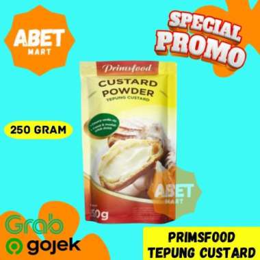 Custard Powder Primsfood 250Gr - 250 Gr Tepung Custard Fla Vla Vanilla Creamy Instan Pak Dus Pcs
