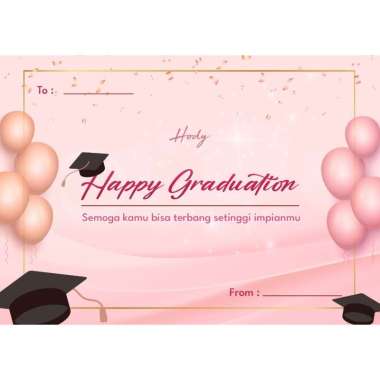 Kartu Ucapan Greeting Card Request Kartu Ucapan By Graduation Card-Pink