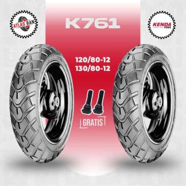 Paket Ban Motor KENDA K761 120/80-12 dan 130/80-12 Tubeless