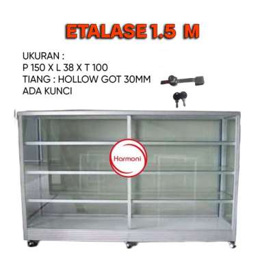 ETALASE FULL KACA 2 METER KUNCI ETALASE KACA KUNCI ETALASE 1.5M