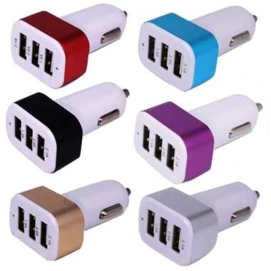 Batok Cas Hp Mobil Charger Mobil 3 in 1 Terbaik