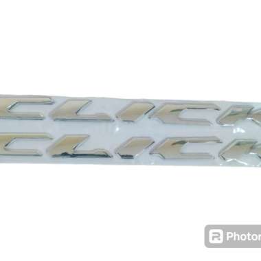 EMBLEM TULISAN MOTOR CLICK TIMBUL 3D MOTOR CLICK click sepasang chrome
