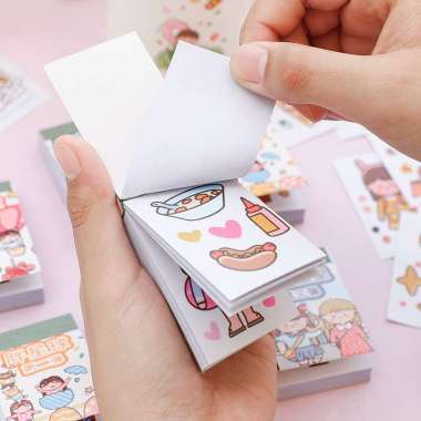 PROMO BUKU STICKER DECO SCRAPBOOK JOURNAL DIARY AESTHETIC PVC ANTI AIR - STIKER BOTOL BUKU HP - MANG