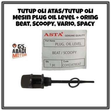Tutup Oli Atas/Tutup Oli Mesin Plug oil Level + Oring Beat, Scoopy, Vario, Spacy