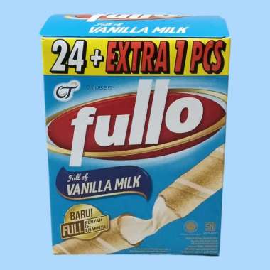 FULLO Stick Vanilla, Coklat, Choco Berry dan Choco Vanila Wafer Roll 5gr [24 stick/box] Vanila