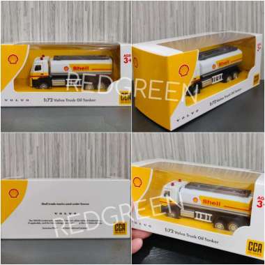 diecast diecast cca shell series volvo truck oil tanker 1:72 koleksi diecast