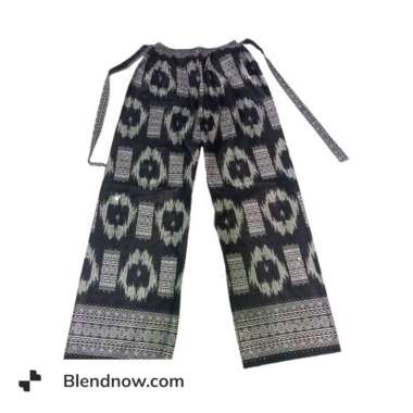 celana kulot panjang pria wanita motif sarung #celana panjang - motif, L garis XXL