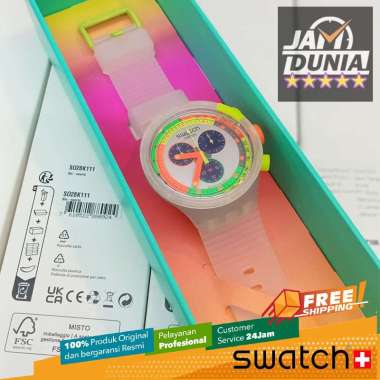 JAM TANGAN SWATCH - JAM SWATCH ORIGINAL SB02K100 SWATCH SB02K 100 NEON JELLY JAM TANGAN PRIA JAM PRI