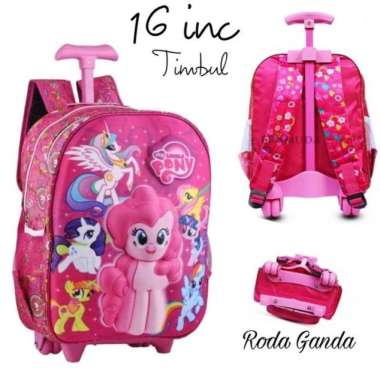 New Stok// Tas Anak Perempuan Kuda Poni Embos Ransel Sekolah //100% - Ransel, EMBOS Poni Troli