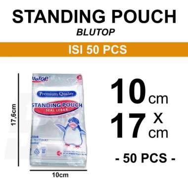 aiGooTan - (ISI 50) STANDING POUCH BLUTOP - Plastik STP Ziplock Zip Lock Seal Berdiri Zipper Medan 1