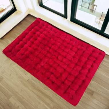 Kasur bulu tebal ukuran180x80x8cm Super empuk/lembut/nyaman/murah LP KASUR+2BANTAL maroon