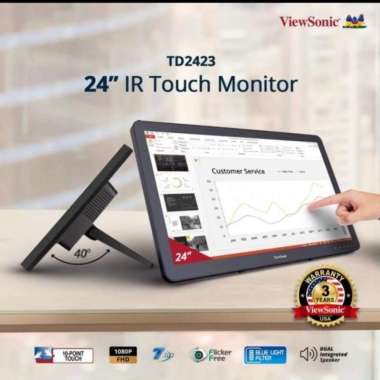 Monitor LED Touchscreen 24 inch Viewsonic TD2423 Garansi Resmi