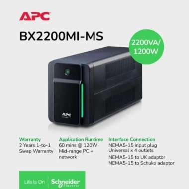 UPS APC BX2200 Bi-MS 2200VA 1200 Watt