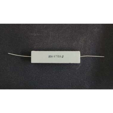 Resistor Keramik 20W 470 Ohm 470Ohm - 6.4cm x 1.2cm x 1.2cm