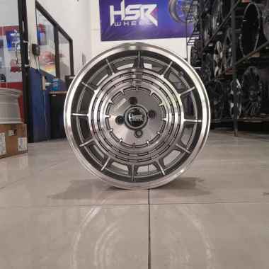 Velg HSR RTR R15 untuk Brio, Jazz, City, Sigra, Ayla, Agya - Pelek Ring 15 warna Grey - rally look