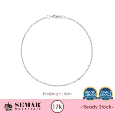 Gelang Emas Classic Rolona White Gold 17K Semar Nusantara