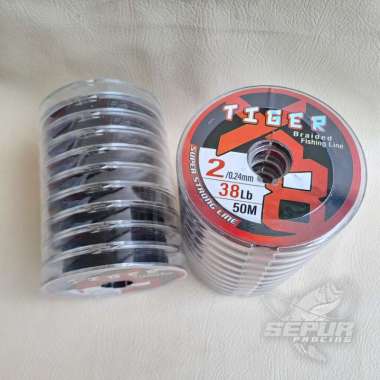 SENAR/BENANG Pancing PE Tiger x8 50 meter connecting 1.0 Hitam