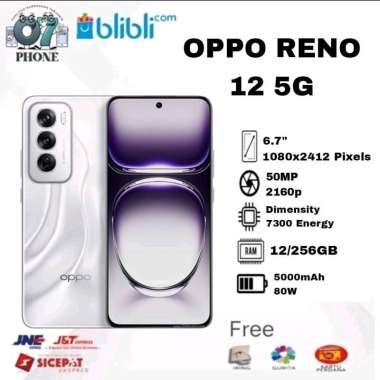 OPPO RENO 12 5G RAM 12/256GB SMARTPHONE GARANSI RESMI INDONESIA 12/256GB Astro Silver