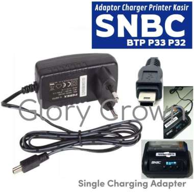 Charger Adaptor 12V Mini Printer Kasir 80mm Label SNBC BTP P33 P32 Adapter