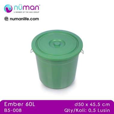 Numan - Ember Air Plastik Besar 60 Liter Dengan Tutup