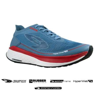 910 Nineten Sepatu Road Running Pria - Kenzo run biru merah putih 37