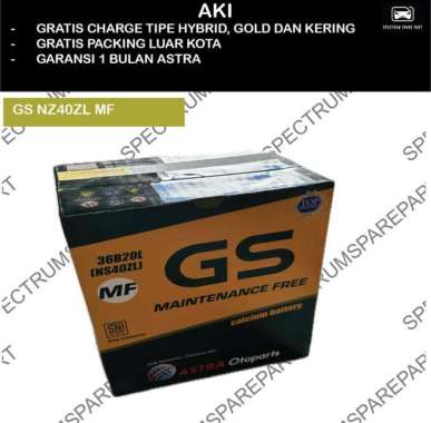 AKI MOBIL GS NZ40ZL (36B20L) MF KERING ORIGINAL ASTRA 12V 35AH