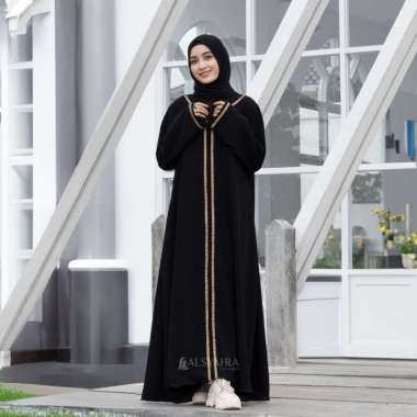 Alsyahra Exclusive Abaya Gamis Syari Khadijah Jetblack L-XL