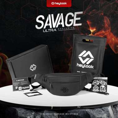(Exclusive 9.9) - Waist Bag Pria SAVAGE Tas Selempang Cowok Waterproof Sling Bag Kulit Anti Air Wais