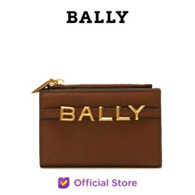 BALLY Logo Compact Wallet - Dompet Wanita - Brown