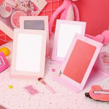 Kaca Lipat Kaca Make Up Praktis Mudah dibawa Kaca Lipat Buku -Cermin Besar