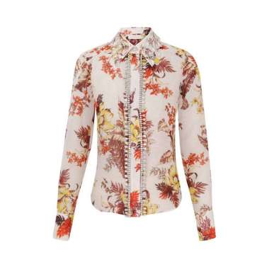 [12.12 Dealcember] Zimmermann Matchmaker Tropical Shirt Ivory Tropical Floral 0 Nude