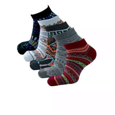 Kaos Kaki Semata Kaki Wanita Tebal Motif Tribal random 1 lusin