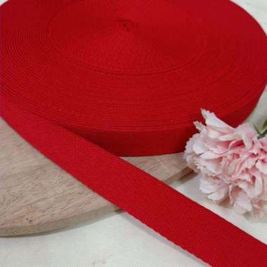 TALI IKAT PINGGANG KANVAS 1ROLL 30METER SABUK KANVAS 30meter Merah