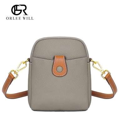 Tas Selempang Mini Kulit Asli Untuk Tas Wanita Dengan Gaya Santai Untuk Ponsel by ORLEE WILL coffee