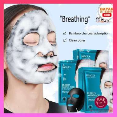 Images Facial Mask Bubble Mask Amino Acid Charcoal Masker Wajah Busa