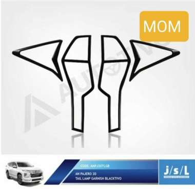 JSL Garnish Lampu Stoplamp Belakang Hitam All New Pajero Sport 2021