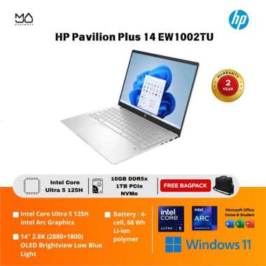 Laptop HP Pavilion PLUS 14 OLED EW1002TU Intel Ultra 5 125H 16GB 1TB W11+OHS
