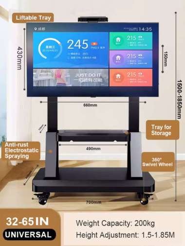 Breket TV Standing 32-85 Inch Floor Stand on Wheels Bracket TV Stand - 32-85 inch 32-65inch