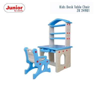 Junior By Labeille ZK 24901 Kids Desk Meja Kursi Belajar Sekolah Anak Biru