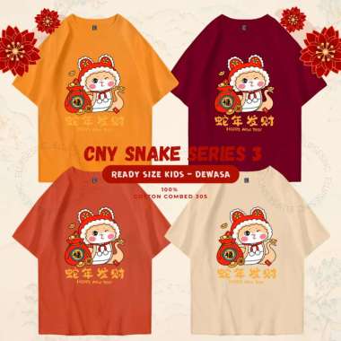 ELLIPSESINC Kaos Imlek CNY Sincia Shio Ular Snake Keluarga Mama Papa Baby Anak Kids Series 3 L LD 10
