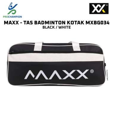 New ! Tas Kotak Badminton MAXX MXBG 034 Tas Maxx MXBG034 Black White