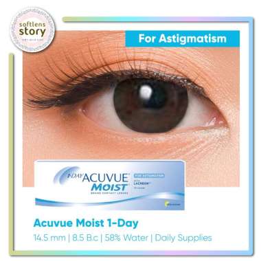 Acuvue Moist 1 Day For Astigmatism Softlens Bening Silinder Minus chat seller