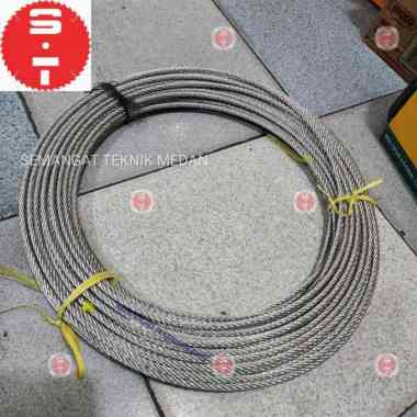 5mm KABEL SELING SLING TALI KAWAT BAJA STEEL WIRE ROPE 5 mm ECERAN