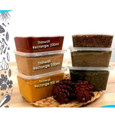 Thinwall panjang kotak 200ml 250ml REC / cup puding kotak plastik ( 25pc ) 250ml REC