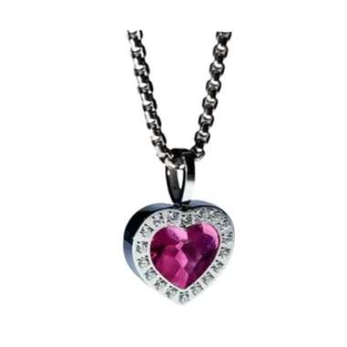 NEW! Kalung / Gelang KK Liforce Fuchsia Love Fucia Hati Ungu Swarovski Kalung Liontin