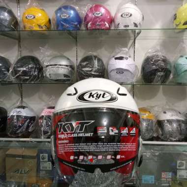 HELM KYT DJ MARU SOLID WHITE PEARL ORIGINAL XXL