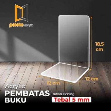 Acrylic/ Akrilik Pembatas Buku / Penahan / Akrilik Book Stand 5mm